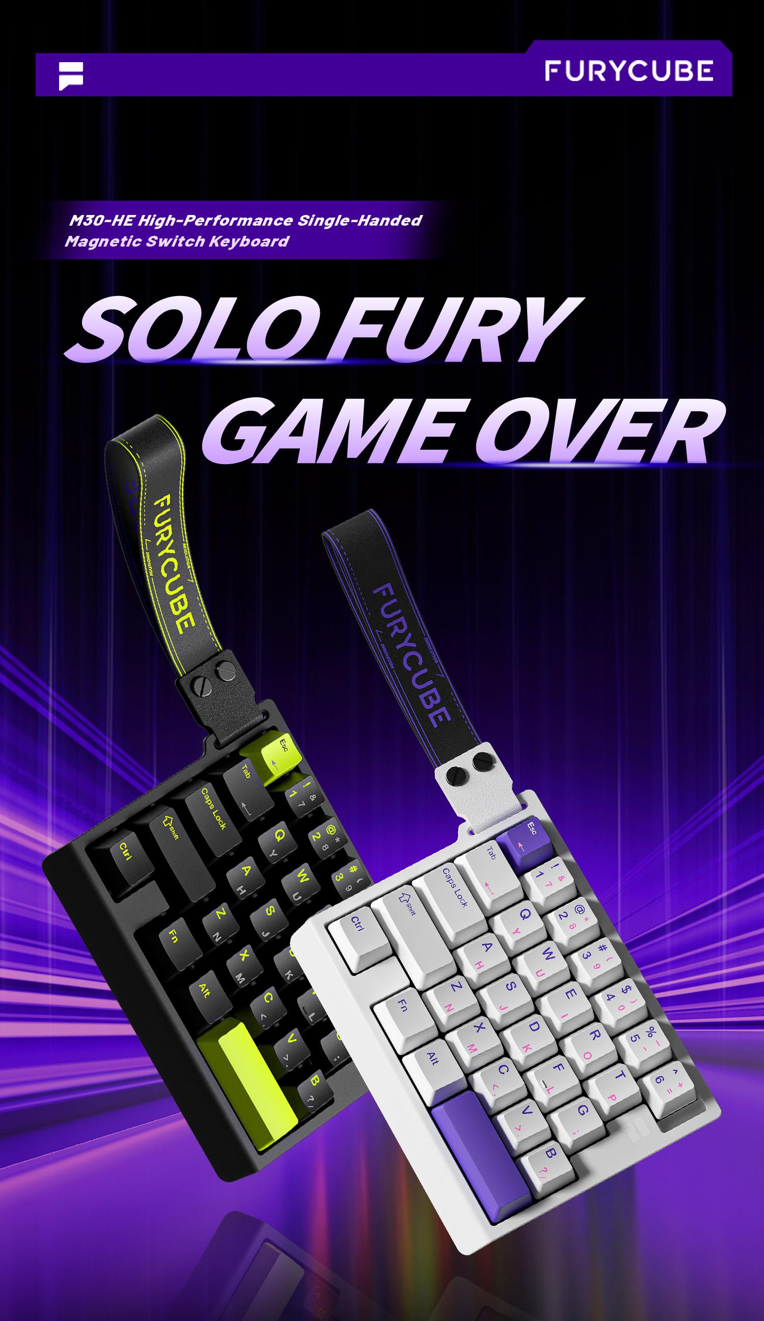 【New】FURYCUBE M30 HE Wired Magnetic Switch Gaming Keyboard,30% layout,RT 0.01,Extreme Response,RGB Backlit,Wired Connection,Wed Driver,8K Returns,E-Sport Gaming Accessories PC Accessories,FPS,Giftguide