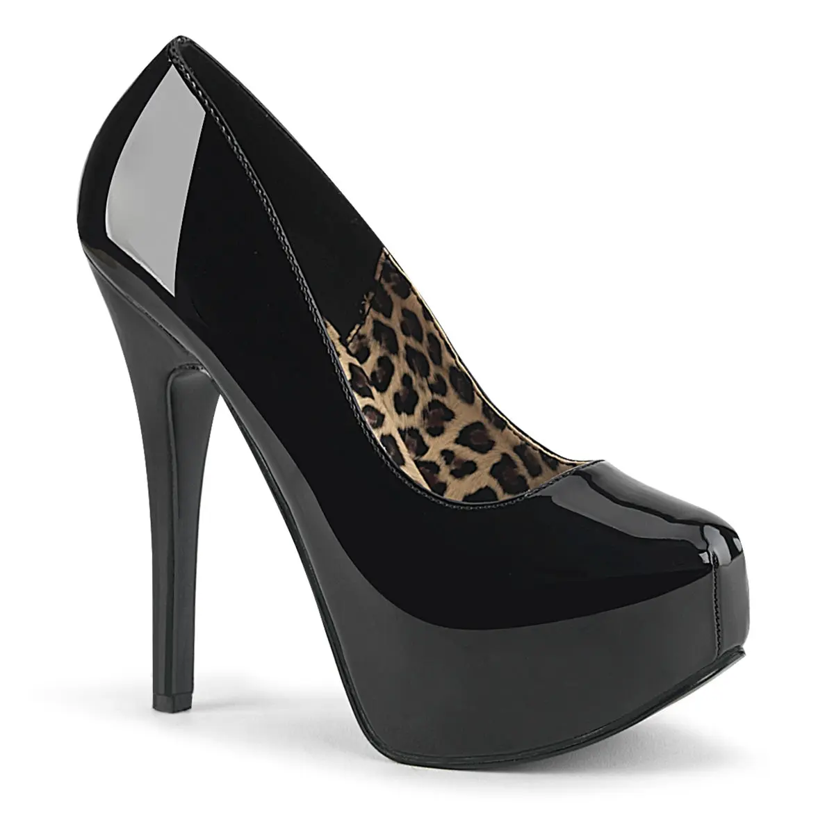 Teeze-06 Women's Classy Platform Pumps, Vintage-Inspired Black Shoes with a 5 3/4" Heel and 1 3/4" Concealed Platform for Irresistible Glamour, Exquisite Heels