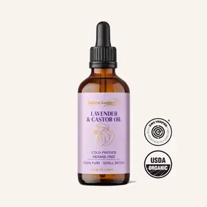 Organic Castor Oil Dropper With Lavender