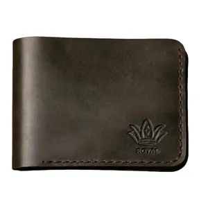 ROYAL Green Leather Wallet – 3 Pocket Slim Card Holder with Cash Storage Durable & Stylish