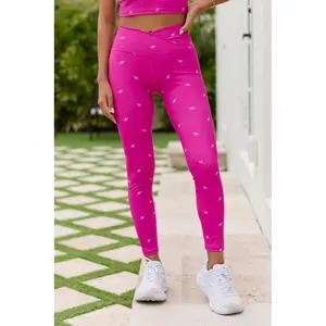Active State 7/8 High-Rise Fuchsia Petal Pop Leggings