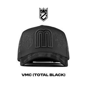 VMC (Total Black) Classic Trucker Hat Baseball Cap Adjustable
