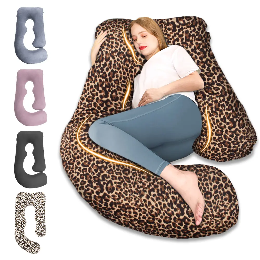 CHILLING HOME Plain J-Shaped Maternity Pillow, 58x63in Ergonomic Bed Accessory for Back, Legs, Belly, Hips, Pregnancy Support, Postpartum Nursing, Mom Gift, Womens Gifts, Casual, Polyester, Corduroy, Sleep Aid, Mum, Mummy