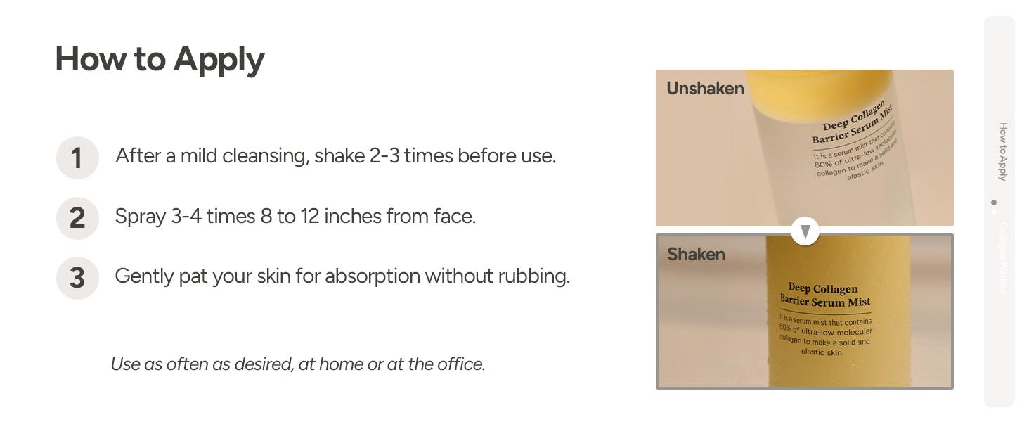 [SUNGBOON] Deep Collagen Barrier Serum Mist | Dewy, Gentle & Comfort Hydrating Mist for Sensitive Skin with Double-Layer Hydration