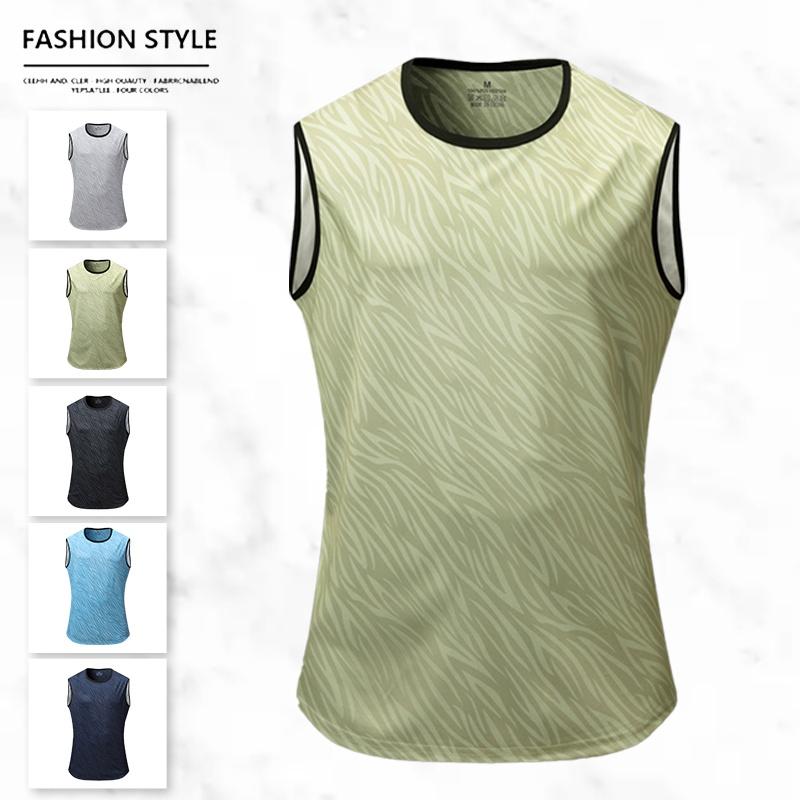 Men's Trendy Zebra Print Sleeveless Vest Quick-Dry Breathable Round Neck Design for Summer Cool Outfits Fitness Enthusiasts mens  shapewear  usa
