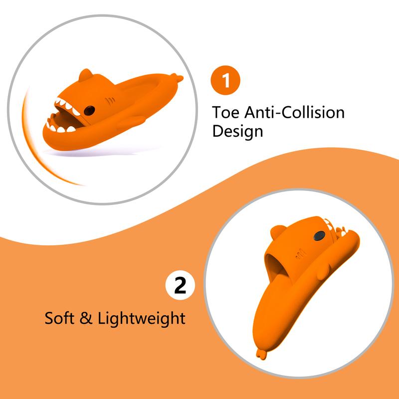 Shark Slides for Women and Men, Cute Shark Slippers Adult Youth Cloudy Summer Soft Lightweight Anti-Slip Thick Sole Beach House Cloud Cushioned Shower Slide Sandals Indoor Outdoor