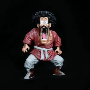 DBZ Anime Mister Satan Figures Replace Head Hercule Figure Two Headed Funny Statue Model Collection Christmas Toy