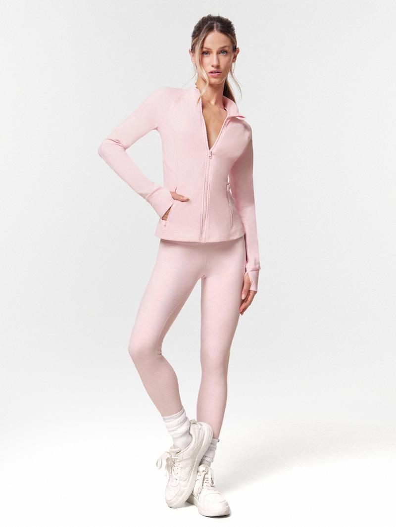 GLOWMODE 2PCS Slim-It BBL Jacket and 24" Crossover Yoga Leggings Daily Set TikTokShopBlackFriday