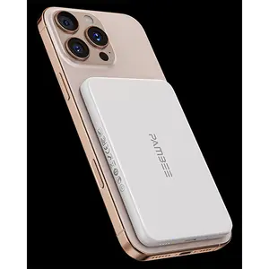 0.3" Ultra Slim for MagSafe Battery Pack, 5,000mAh Qi2 Certified 15W Ultra-Fast Magnetic Power Bank, All Alloy Wireless Portable Charger for iPhone 16/15/14/13/12, Travel Essentials