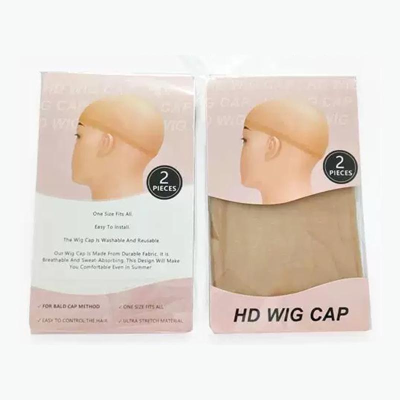 Datanala Skinlike HD Wig Cap 2 Pieces Invisible Sheer Breathable Ultra-thin Stretchy Stocking Caps for Lace Front Wigs Natural Look Comfortable Daily Wear