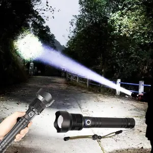 10000mAh High-power long-range multi-functional flashlight, rechargeable and portable for outdoor and home emergency lighting. Must-have gadget for car camping and outdoor adventures - super practical for home and outdoor emergencies