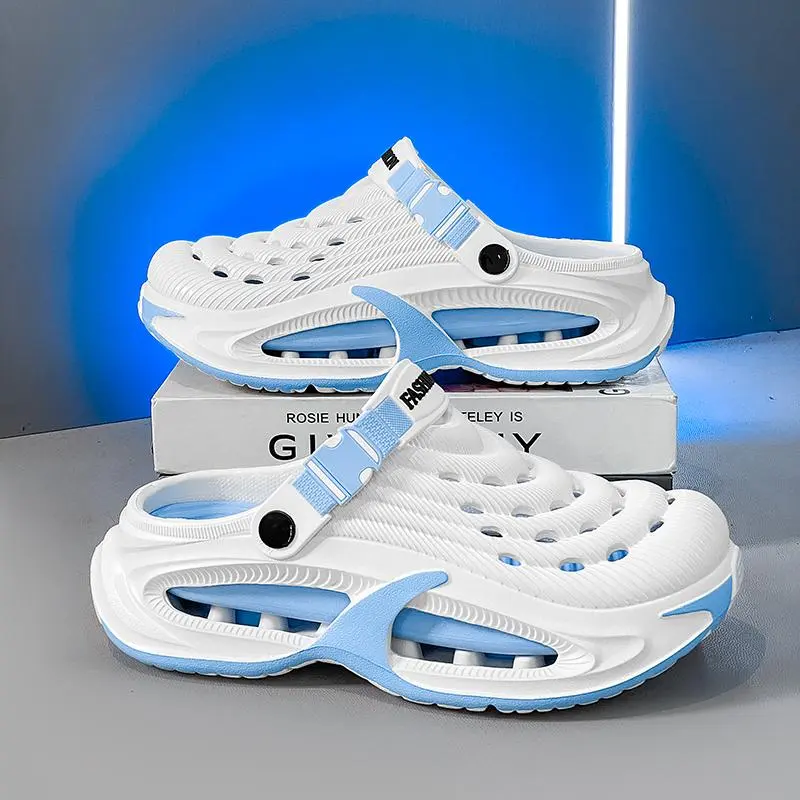 Summer men's and women's sandals, thick-soled breathable hole shoes, suitable for outdoor use, non-slip, deodorizing, waterproof, soft and comfortable beach shoes, suitable for indoor and outdoor use, hiking, camping, and beach trips. Shoe sizes US6-US12