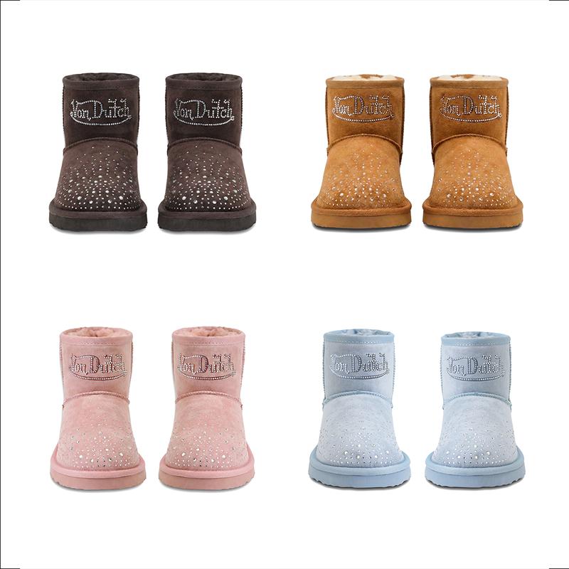 RHINESTONE SHEARLING BOOT