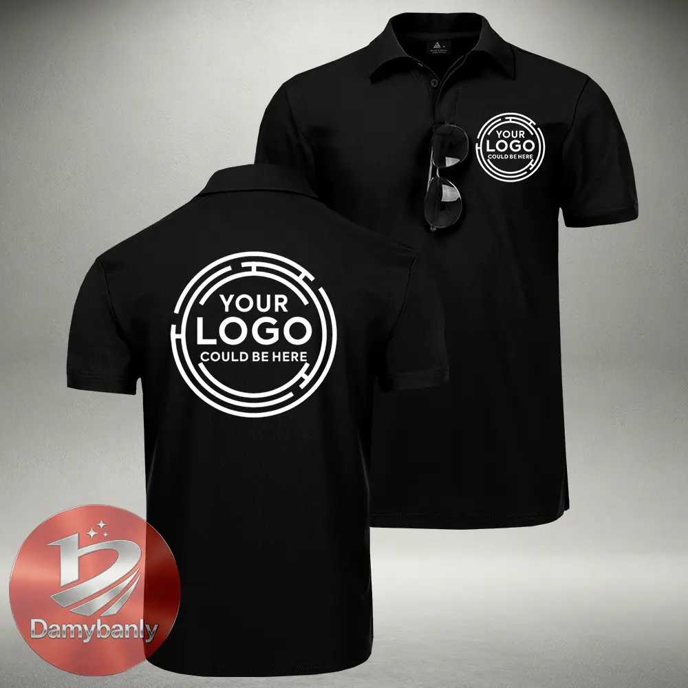Custom Men'S Polo Shirt, Design Your Own Custom Photo Polo Shirt, Suitable for Family Customization, LOGO Customization, Breathable Fabric, Ideal for Business and Leisure, Golf, Tennis, Casual Style, All-Season Wear-Men's POLO Shirts - Ideal Holiday Gifts