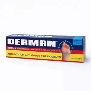 Derman Antifungal Cream 50g – Antimycotic, Antiseptic & Deodorizing Foot Care Treatment  Fungus Treatment for Toenails and Fingerail for Thick Yellow Discoloration Damaged Nails