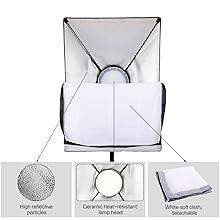 VINGLI 45W Dimmable LED Light with Double Color Temperature Continuous Lighting Studio Kit,3 Packs 20x28 Inches Studio Softbox, for Photo Studio Portrait, Video Shooting