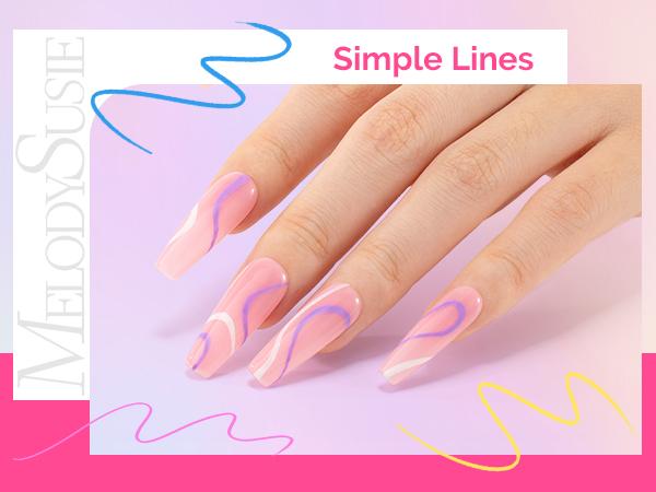 MelodySusie Nail Art Pens Set 0.5MM Nail Polish Pens for Nail Art, Nail Dotting Tool, Drawing Pen for Nail Design for Salon and DIY at Home