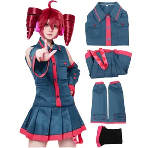 Vocaloid 04 Cosplay Costume, Kasane Teto Mesmerize Cosplay Costume Sailor Dress Hatsune JK Uniform for Halloween