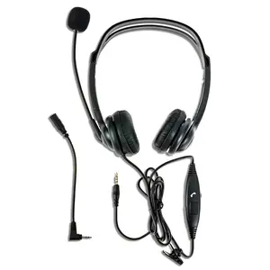 Spracht Zum350B Dual-Ear Headset With Boom Mic, Wired For iPhone, PC, Tablet, Noise Cancelling