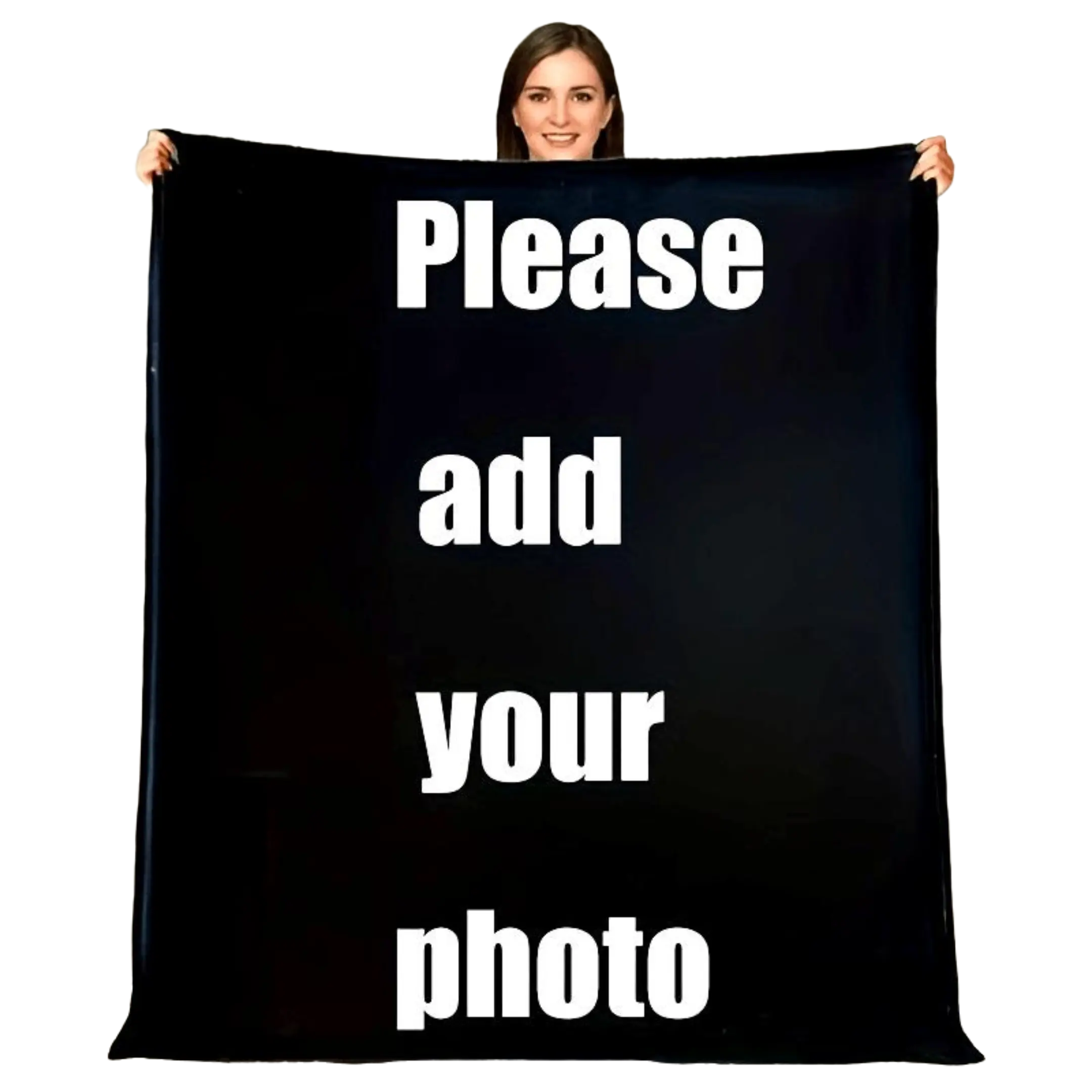 1 Piece Custom Photo Personalized Blanket - Customized Family Gift, Warm Comfortable Bedding Throw, Ideal for Holidays & Birthdays, Year-Round Use (Incl. Photographic, Graphic Print, Patterned Graphic Blankets), Custom Blanket