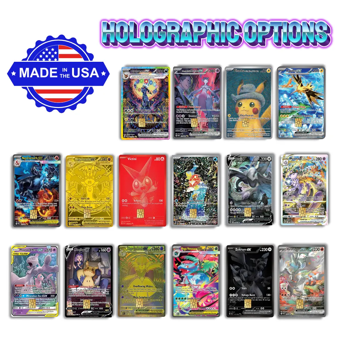 Premium Holographic Debit Credit Card Skin Sticker – Small Chip Compatible, Thin Vinyl, No Residue, Fade Resistant