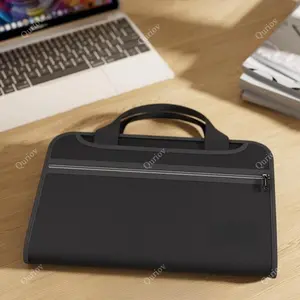 Quriov Fireproof File Folder with Handle, Large Capacity A4 File Organizer Storage Zip Bag, Test Paper Folder, Files Organizer, Data Paper Organizer Storage Bag, Paper Organizers, Office Stationery & Supplies, Zip Pouch, Office Accessories