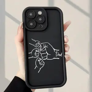 Designed with a fist and the word "Dad." pattern pattern phone case, compatible with iPhone 17 Pro Max, 16 Pro Max, 15 Pro, 14, 13, 12, and 11.  Shockproof and drop-resistant phone case made of durable silicone material.