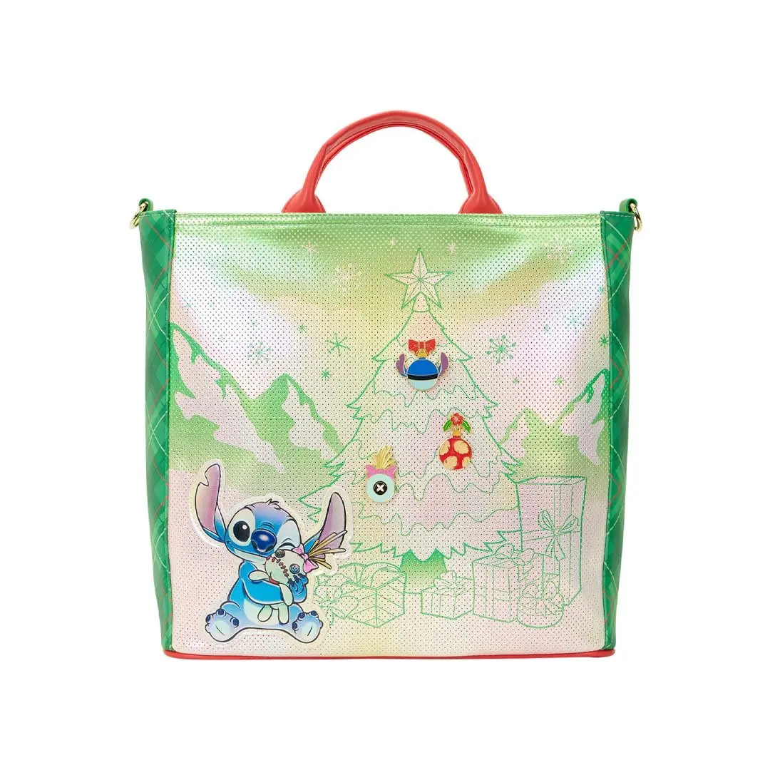 Loungefly Disney Lilo & Stitch Holiday Tote - Women's Crossbody Bag, Handbag Shoulder Bag, Crossbody Bags