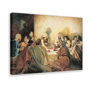 Jesus Last Supper Canvas Print Bible Print, Disciples, Jesus Twelve Disciples Christian Wall Decor, Christmas Holy Week Gift Hand of God Canvas Paintings Posters For Wall Art