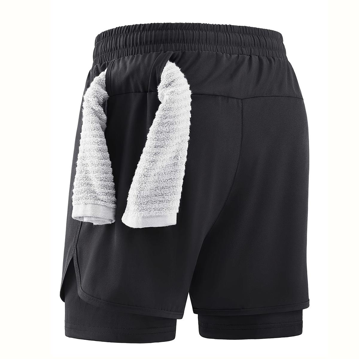 Men'S 2-in-1 Quick-Dry Breathable Training Shorts  - Lightweight Summer Workout Shorts, Regular Fit, Non-Stretch Fabric, Pockets for Gym, Running & Casual Wear, Gym Shorts, Sporty Design, Moisturewicking Fabric  Menswear regular,fit,bull head print