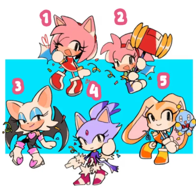 YEA sonic GIRLS Acrylic Keychain preorder
