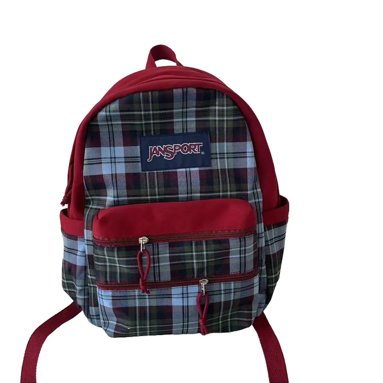 JanSport Cool Student Backpack - Large Collegiate Retro Backpack with Vintage Suede Bottom, Letter Patchwork Plaid, Zip Closure, Large Capacity, Casual Daypack for Teens