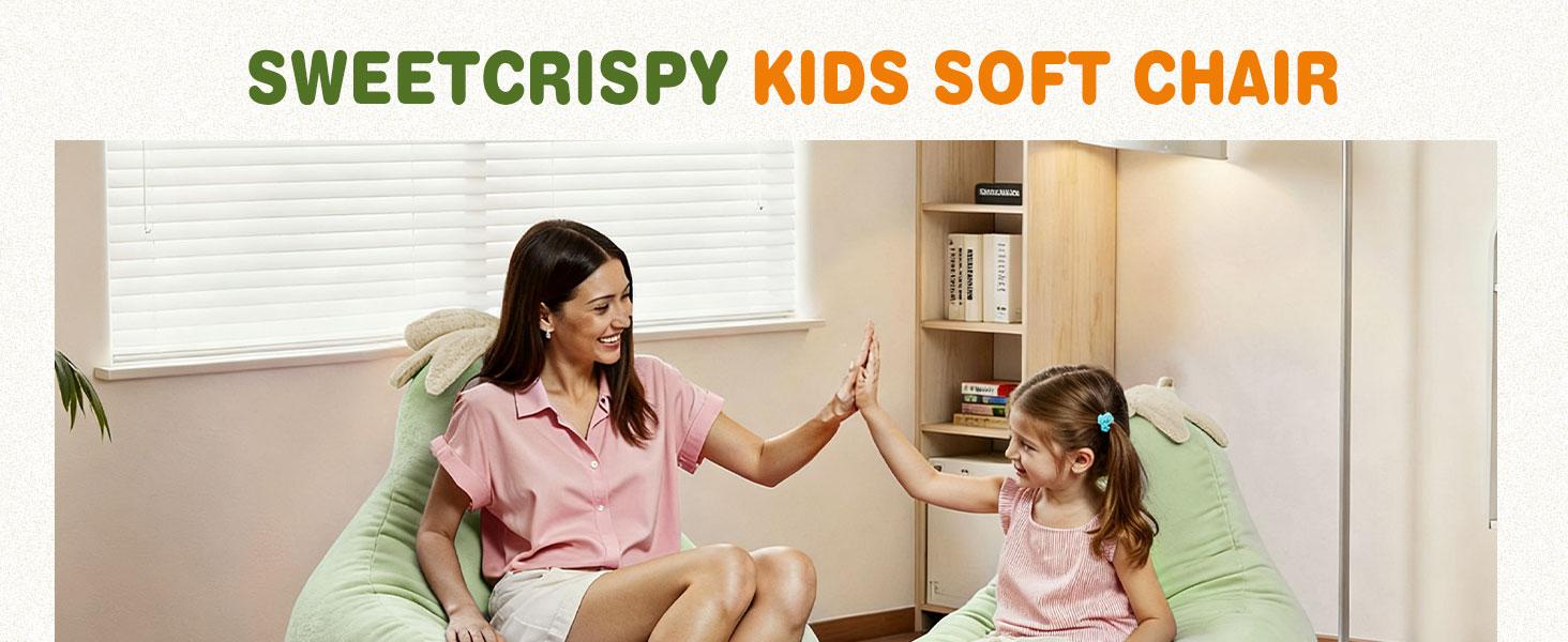 【New】24/31 Inch Bean Bag Chair Padded Toddler Bean Bag Sofa with Padded Bean Bag Chair for Boys and Girls Beige Purple Eggplant Design 【New】24/31 Inch Bean Bag Chair Padded Toddler Bean Bag Sofa with Padded Bean Bag Chair for Boys and Girls Beige Purple Eggplant Design