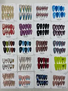Vera(2183)20 mystery bags of acrylic press-on nails (10% probability to get secret designs) selectable size and length