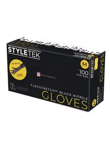 Styletek Deluxe Touch Nitrile Gloves - Black