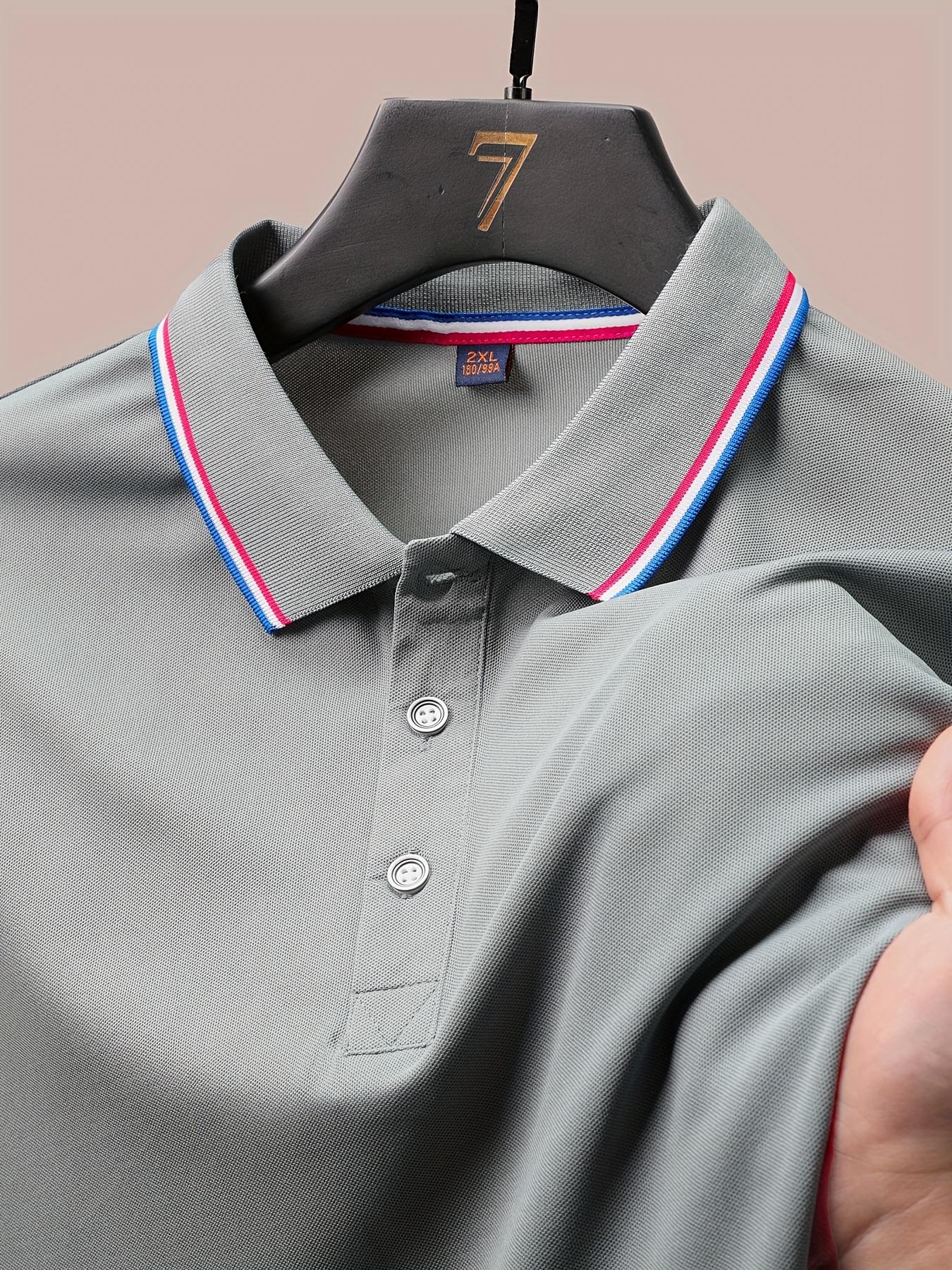 Men’s Solid Color Summer Polo Shirts, 5-Pack – Turn-down Collar Short Sleeve, Comfortable and Breathable for Sports and Outdoor Activities, Available in Multiple Colors, Great Gift for Men