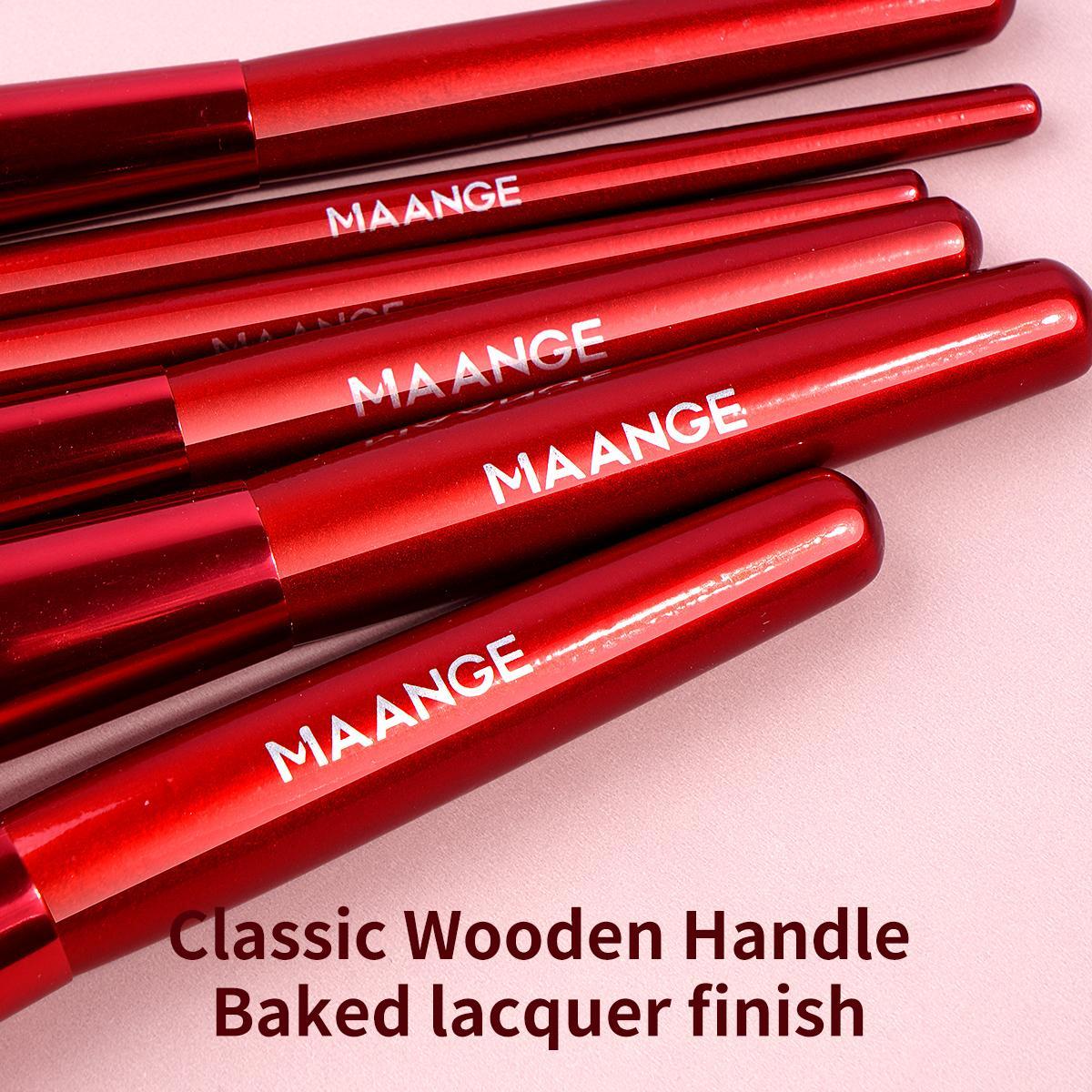 6 Counts/set Makeup Brushes, Soft Foundation Blush Powder Eyeshadow Contour Brush Smudge Brush, Glam Makeup Tools with Soft Fiber and Skin Friendly for Easy Carrying, Cosmetics Red