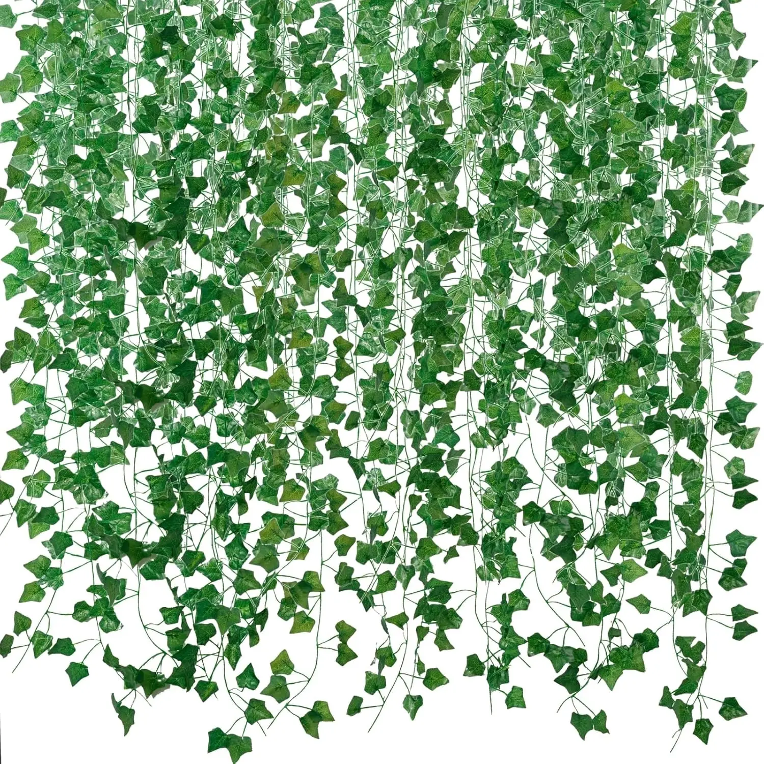 Artiflowers UV-Resistant Silk Artificial Maple Leaf Ivy Vines Garland Pack - 12 Strands Nature Decor for Indoor Elegant House & Room Decorations Home Supplies