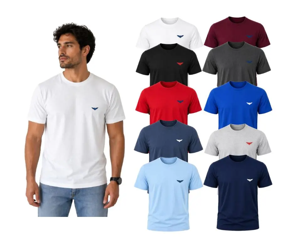 (5-Pack) Men's Short Sleeve Crew Neck T-Shirts Classic Cotton
