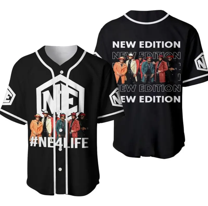 New Edition Jersey, New Edition Jersey Shirt, New Edition Baseball Shirt, New Edition NE Jersey