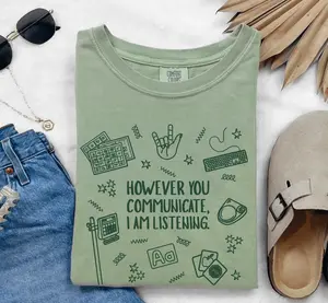 Everyone Communication Speechie AAC Bcba Aba Shirts Comfort Color, Sped Teacher Inclusion AAC Communications Shirt, Speech Pathology Graduate