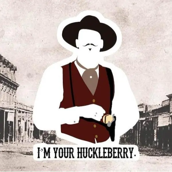 Doc Holliday Sticker, I'm your huckleberry, Construction Skeleton Decal, Hard Hat Sticker, Blue Collars Stickers, Journeyman, Sparks