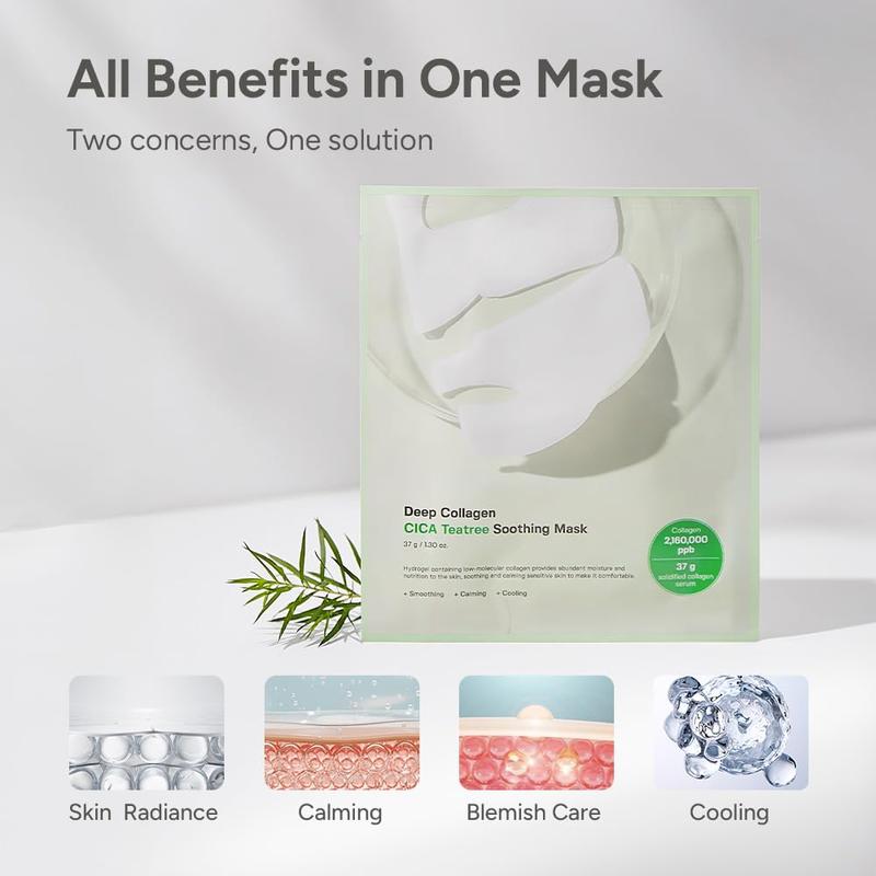 [Sungboon] Deep Collagen Cica Soothing Overnight Mask (4ea) | The OG Glowing Facial Mask for Calm & Clear Skin | Korean Skincare Essential