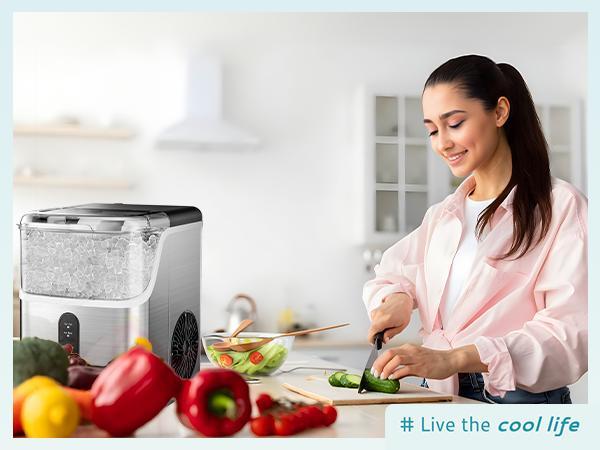 Euhomy Best-Selling Nugget Ice Makers Countertop 35lbs/24H Pebble Ice Maker with Self-Cleaning Sonic Function, Compact Design & One-Year Warranty Service Euhomy Best-Selling Nugget Ice Makers Countertop 35lbs/24H Pebble Ice Maker with Self-Cleaning Sonic Function, Compact Design & One-Year Warranty Service