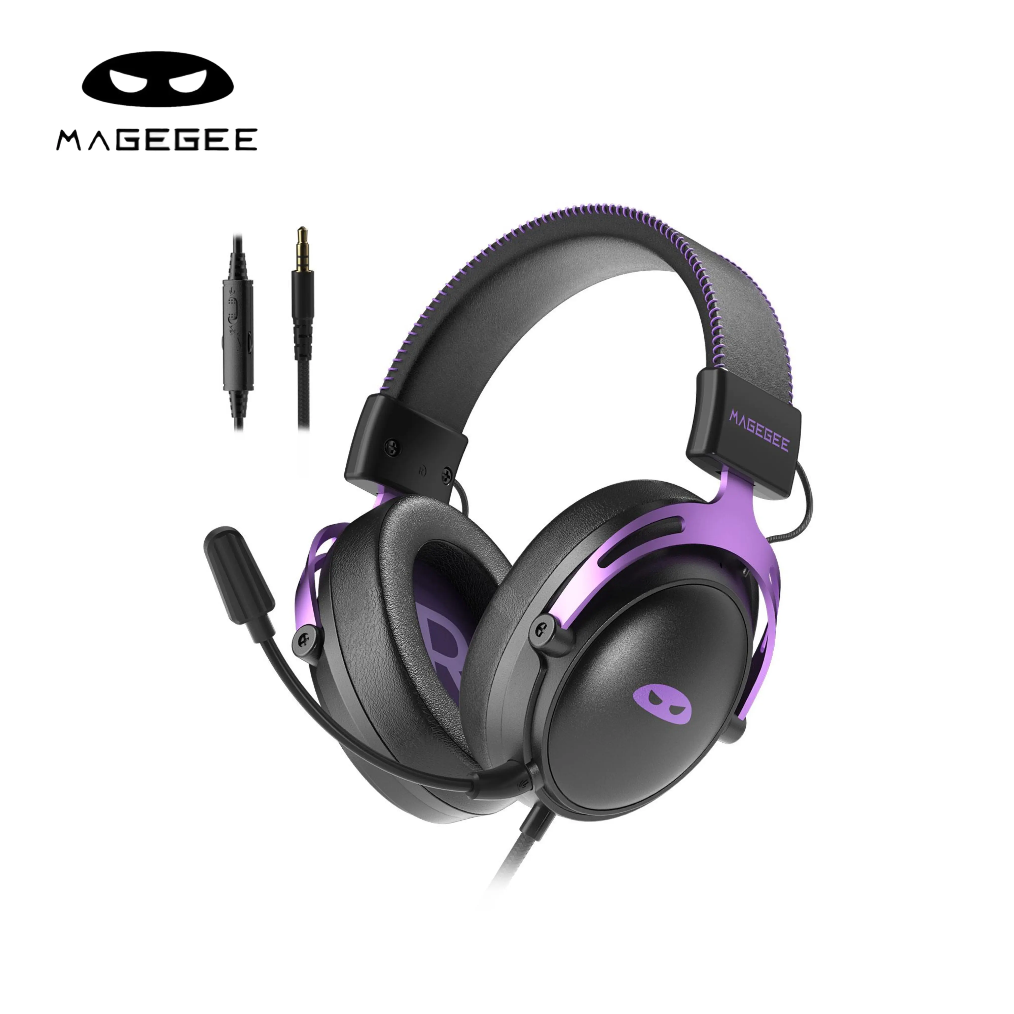 MageGee WING Adjustable Noise Cancelling Stereo Audio Headset, High-Quality Audio Equipment for Phones & Electronics, Detachable