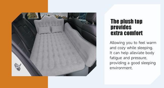 Umbrauto Car Air Mattress Bed: Inflatable SUV Camping Sleeping Pad for Truck Back Seat with Pump & Pillows, Blow Up Backseat Car Mattress for Van Rear Seat