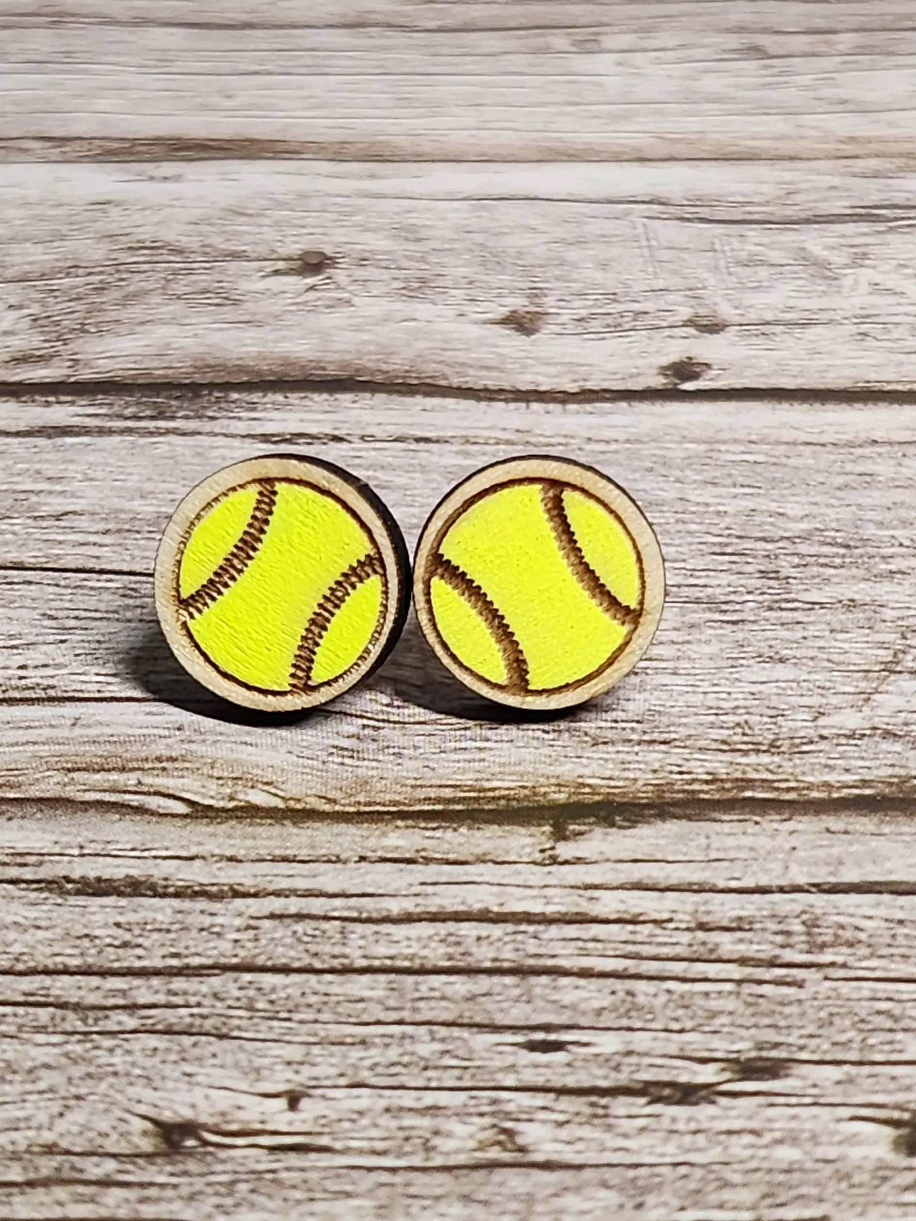 Softball Stud Earrings