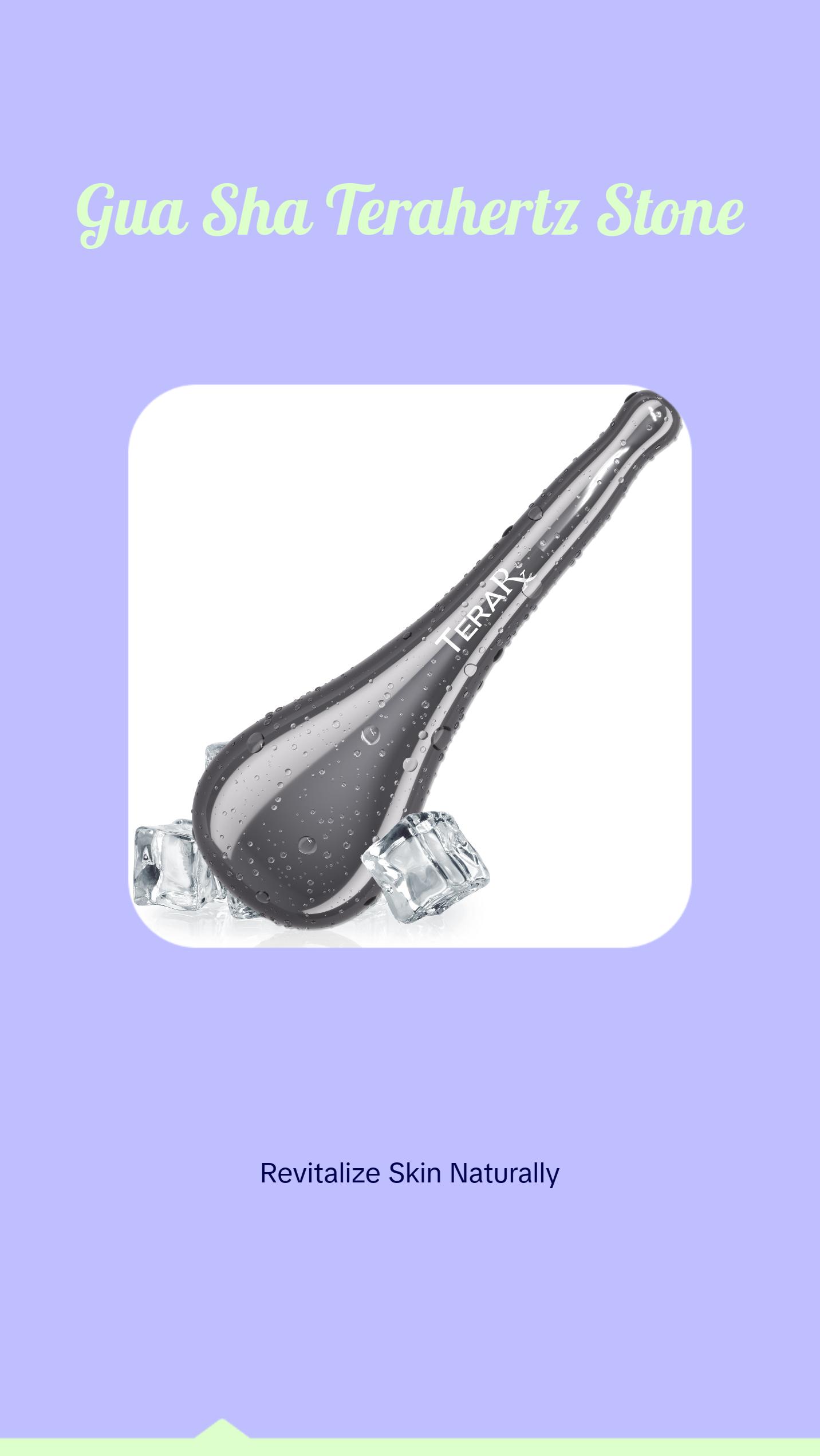 TeraRX Authentic Terahertz Stone Gua Sha Spoon - Meridian Dial Bar