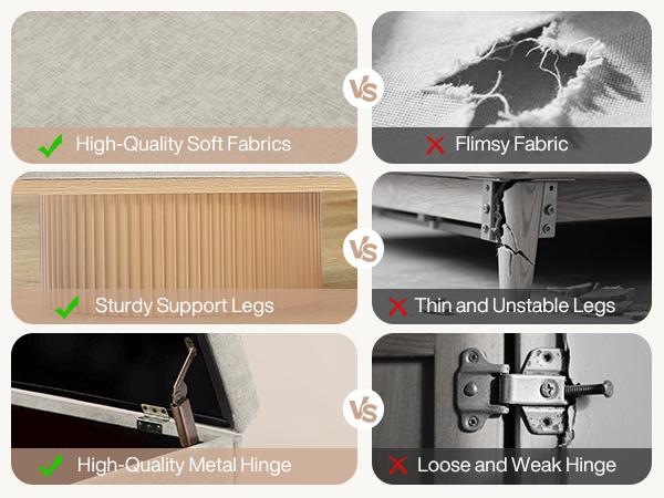 LITTLE TREE 50.39" Storage Bench with Padded Seat Cushion, Upholstered Shoe Bench with Flip Up Storage for Bedroom, Living Room, Entryway, Load up to 330 lb, Beige + Wood Color LITTLE TREE 50.39" Storage Bench with Padded Seat Cushion, Upholstered Shoe Bench with Flip Up Storage for Bedroom, Living Room, Entryway, Load up to 330 lb, Beige + Wood Color