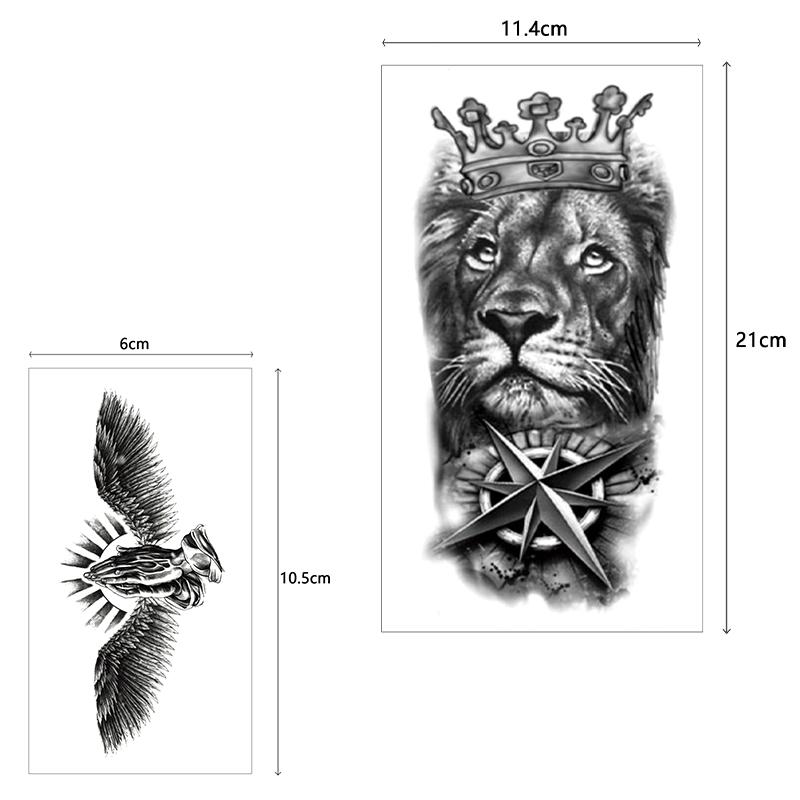 Teens 36 Sheets Large Black Arm Temporary Tattoos For Men Forearm Women Thigh, Half Sleeve Animals Lion Tiger Wolf Temp Tattoo Stickers Adults, Death Skull Compass Flower Fake Tattoos That Look Real Durable Teens Teens 36 Sheets Large Black Arm Temporary Tattoos For Men Forearm Women Thigh, Half Sleeve Animals Lion Tiger Wolf Temp Tattoo Stickers Adults, Death Skull Compass Flower Fake Tattoos That Look Real Durable Teens